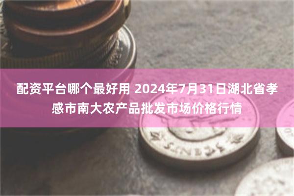 配资平台哪个最好用 2024年7月31日湖北省孝感市南大农产品批发市场价格行情