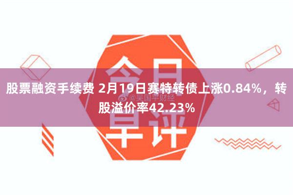 股票融资手续费 2月19日赛特转债上涨0.84%，转股溢价率42.23%