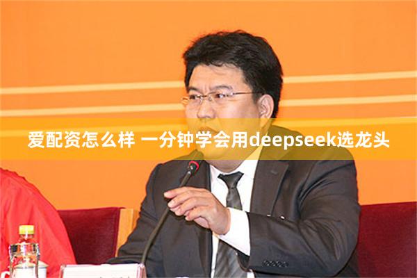 爱配资怎么样 一分钟学会用deepseek选龙头